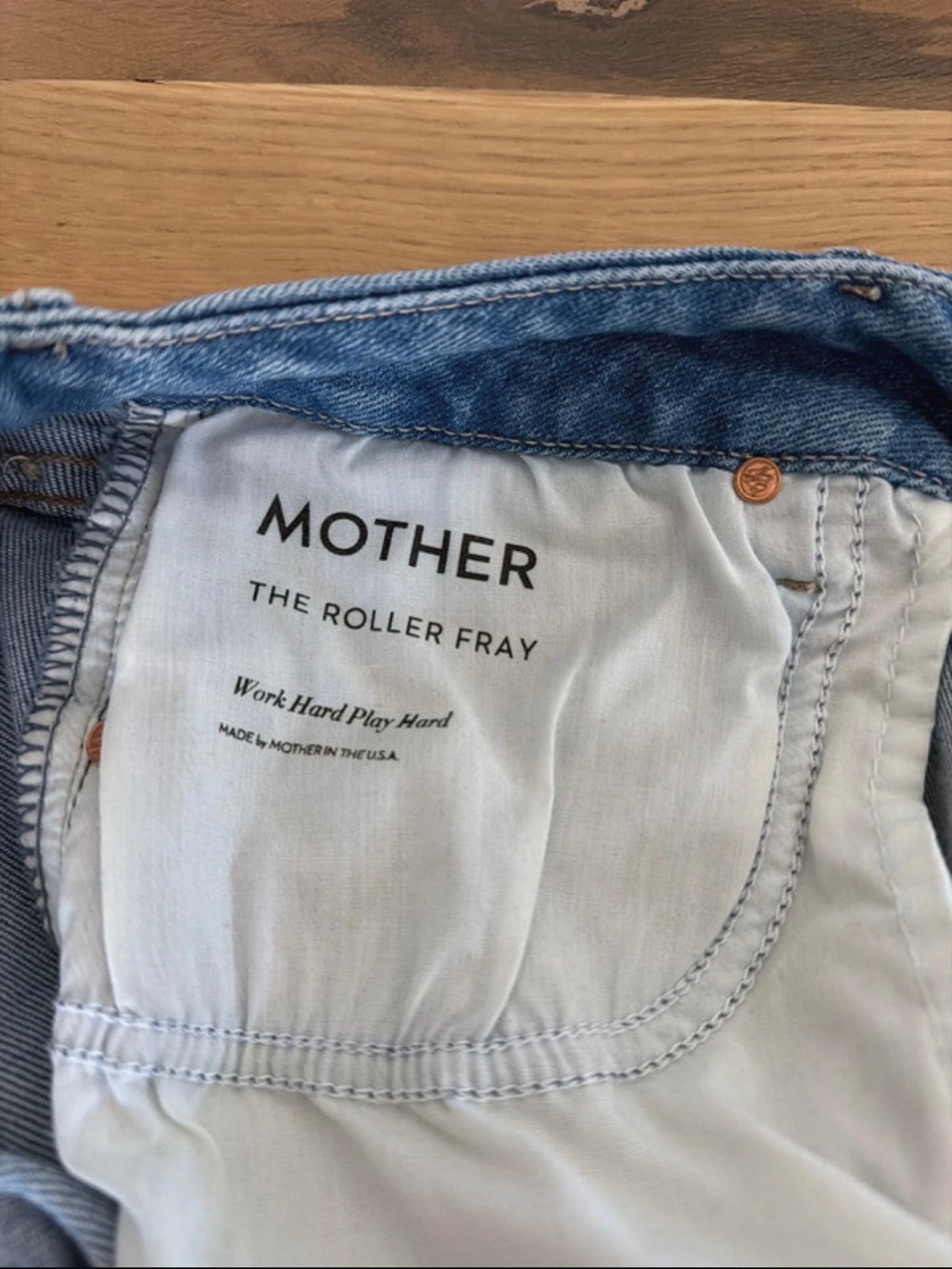 The Roller Fray Mother Denim Jeans 27 Waist Wide Leg - Picture 5 of 8